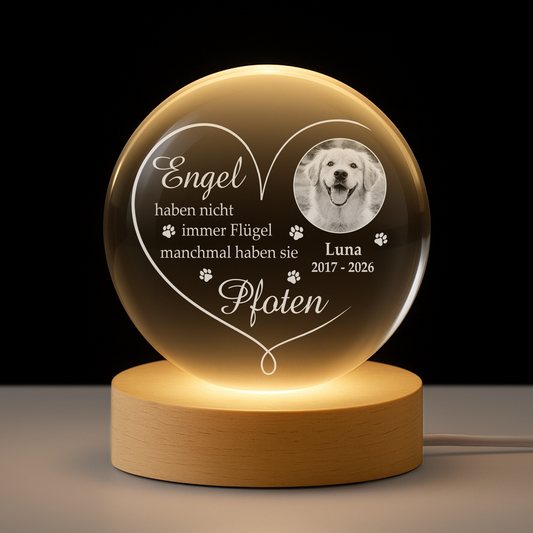 9127LGE1 engel haben nicht immer flugel manchmal haben sie pfoten kristallkugel personalisiert foto hund katze zur erinnerung 9127l3fpc_c6880f26 4ae4 4215 be23 bbdc445b02d3