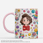 9132MGE1 3d druck effekt wolle regenbogen farbverlauf personalisierte tasse fur frauen cartoon 9132m6esa
