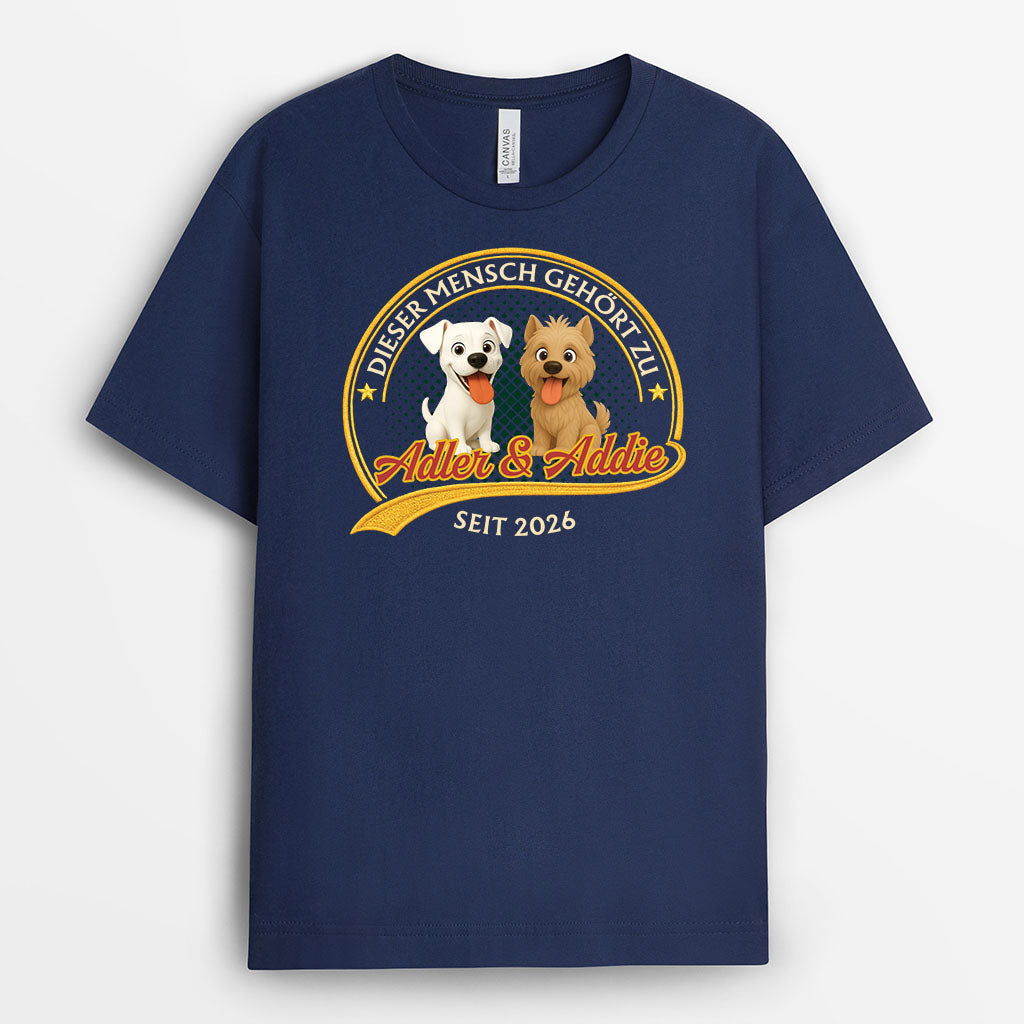 9203AGE2 dieser mensch gehort zu t shirt hund personalisiert vintage 9203aaysc
