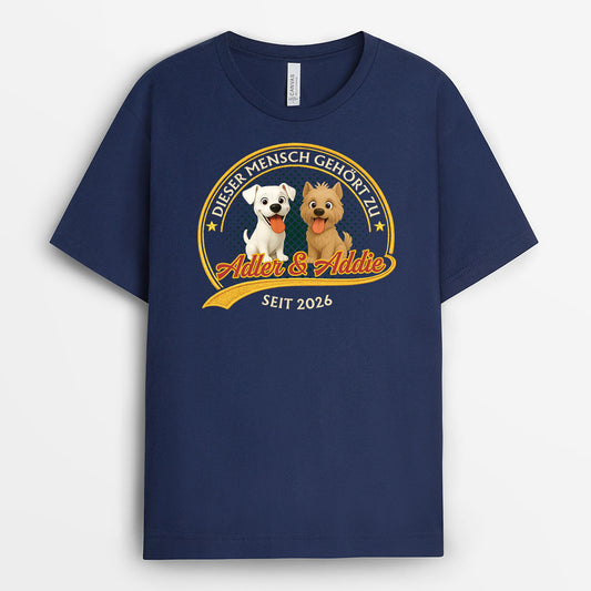 9203AGE2 dieser mensch gehort zu t shirt hund personalisiert vintage 9203aaysc