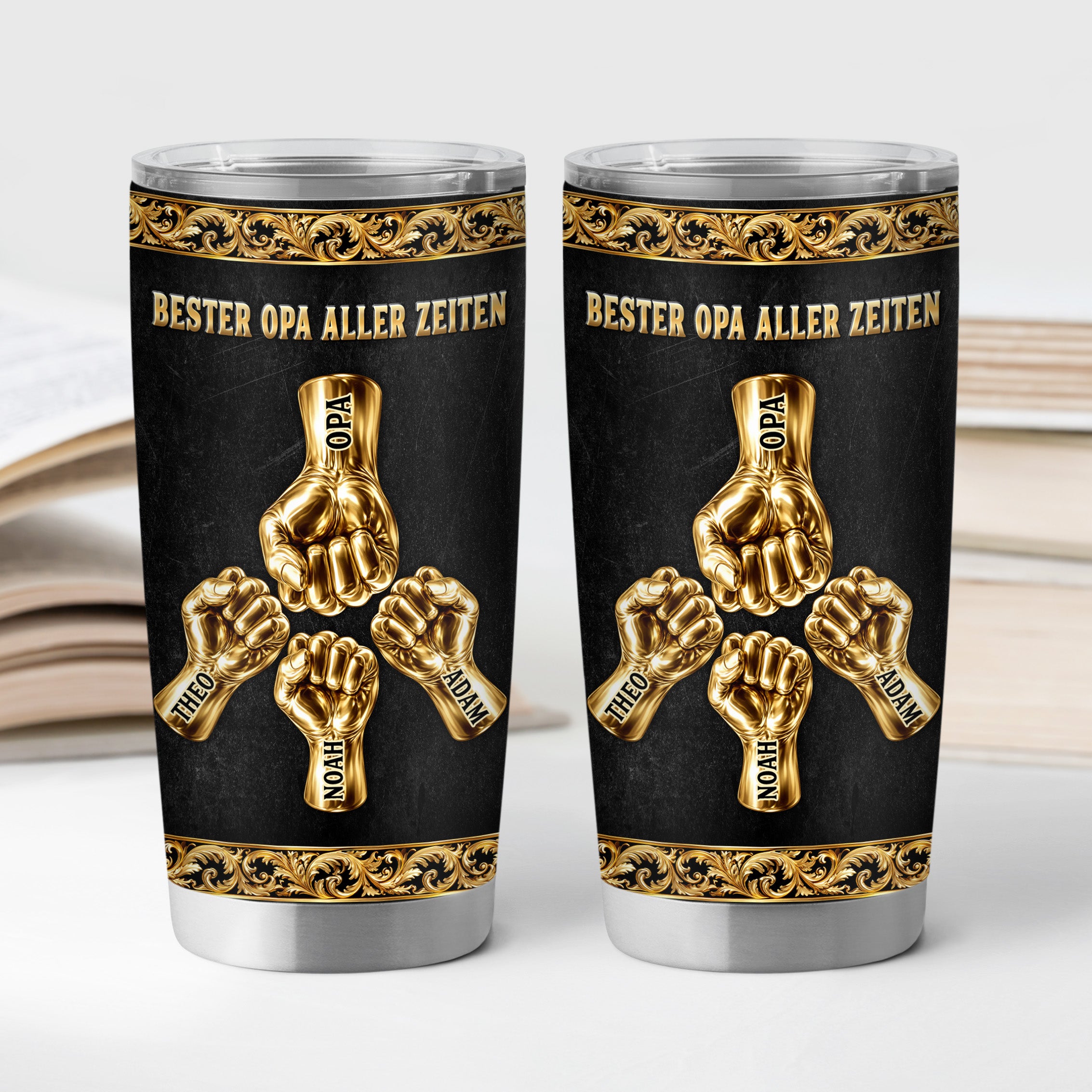 9204TGE2 3d druck effekt bester papa aller zeiten personalisierter thermobecher 590 ml papa opa gold 9204tnqmb