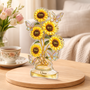 9218AGE2 3d druck effekt sonnenblumen  schmetterlinge acryl aufsteller personalisiert mama oma 9218arafpa