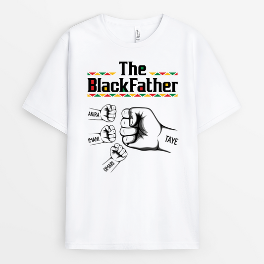9219AGE1 the blackfather the blackmother mama papa shirt personalisiert weiss 9219atfzb