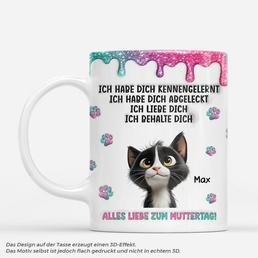 9225MGE1 3d druck effekt frohen vatertag muttertag katzen tasse personalisiert drip effekt glitzer 9225m8ead