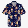 9240AGE1 hawaiihemd mit mehreren gesichtern blumen personalisiertes hawaiihemd frauen manner 9240aa6yca
