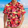 9241AGE2 hawaiihemd mit mehreren gesichtern tropische blumen personalisierte geschenke foto  hawaiihemd damen herren 9241aa6dwa