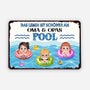 9275EGE1 das leben ist schoner an oma  opas pool turschild personalisiert oma opa mama papa sommer 9275e8ysa