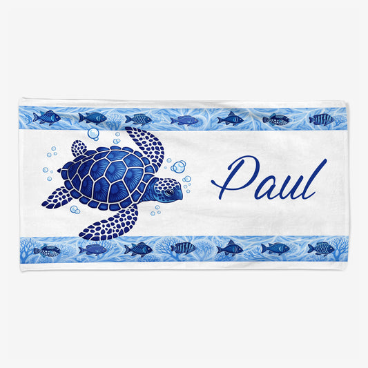 9276BGE1 schildkrote strandtuch personalisiert frauen manner 9276b8esb