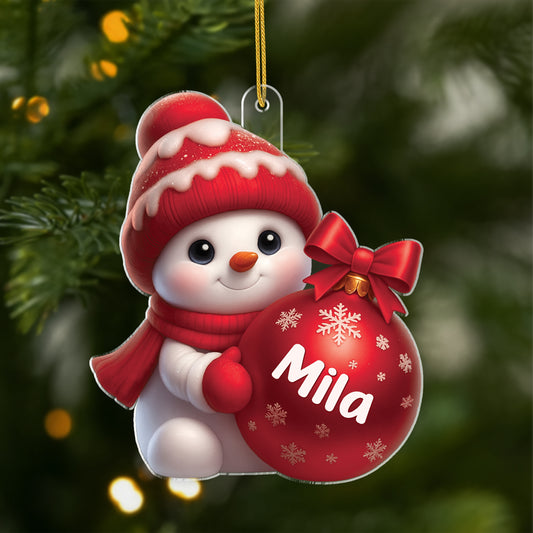 GE1 3d druck effekt schneemann acryl weihnachtsschmuck_ personalisiert kinder 6543OKZCK