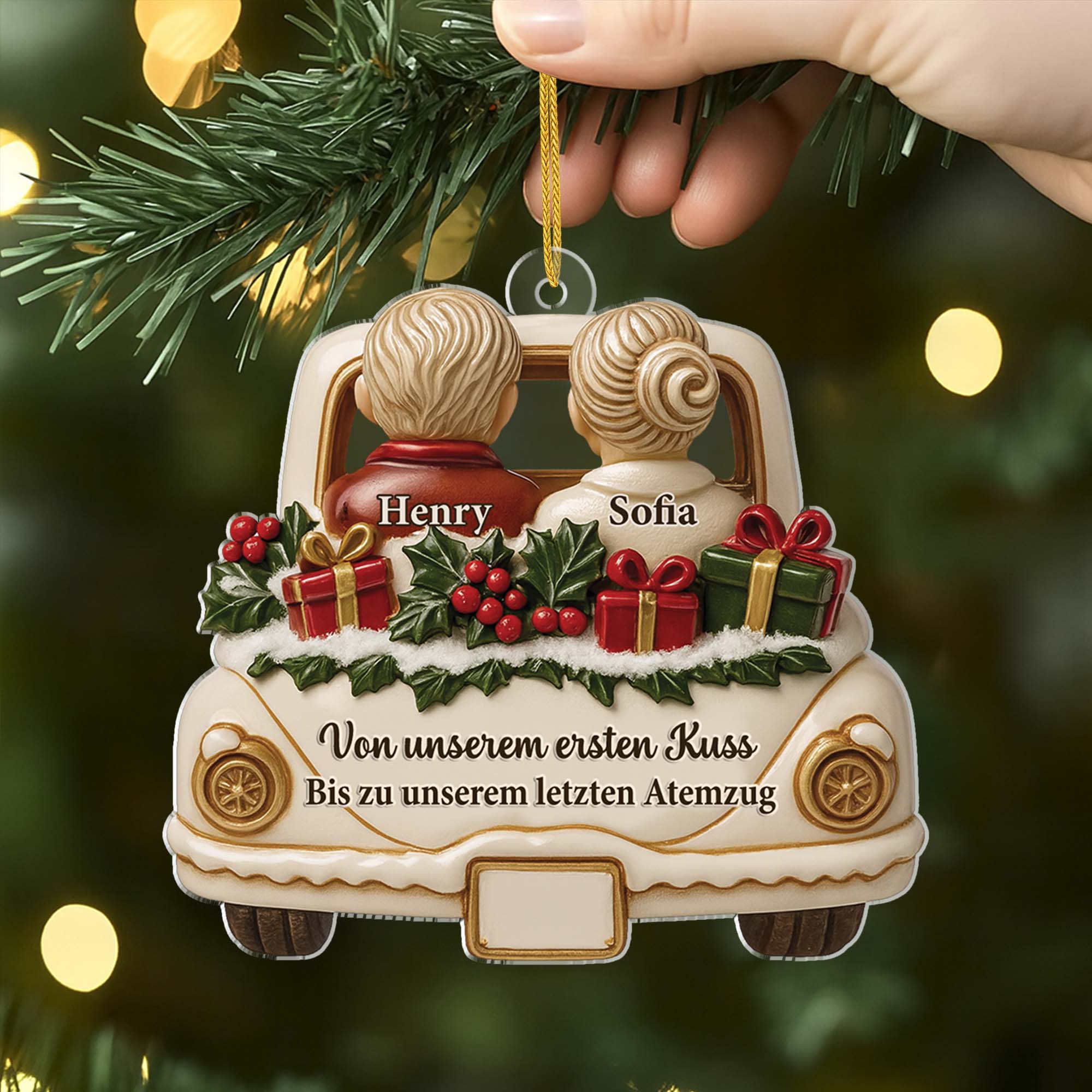 GE2 3d druck effekt zusammen seit acryl weihnachtsschmuck personalisiert paar