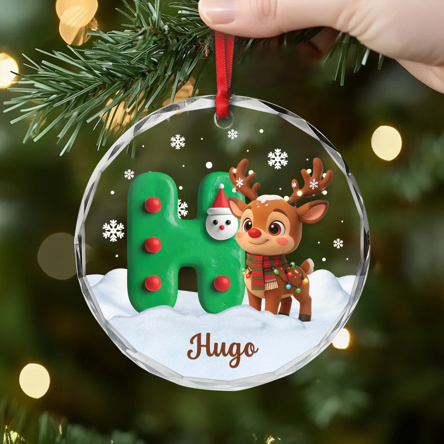 GE2 alphabet rentier glas weihnachtsschmuck_ personalisiert kinder 6707O8ZTK