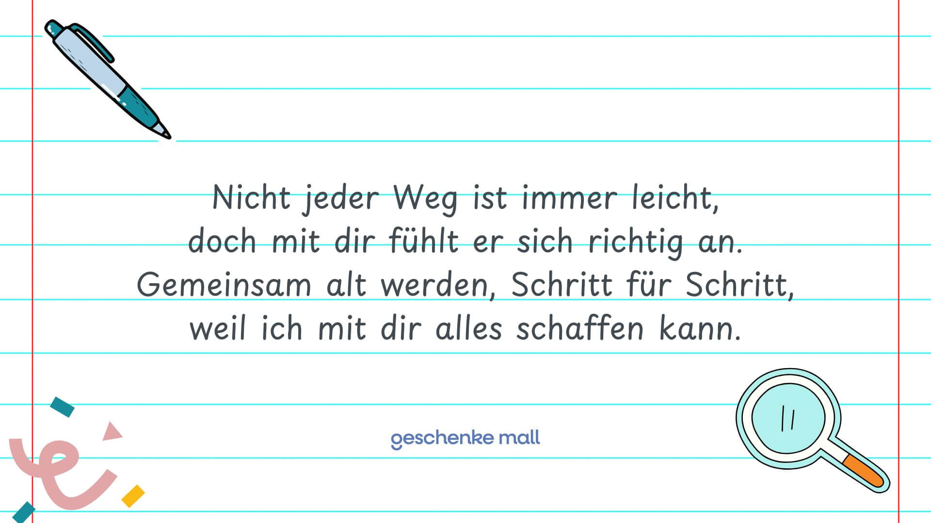 gemeinsam alt werden geschenk