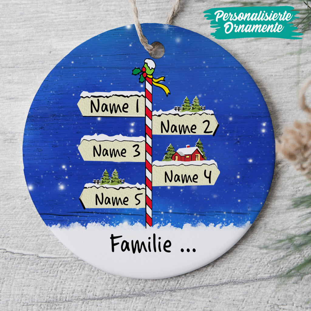 Personalisiertes Familie Weihnachtsschild Ornament Geschenke Mall