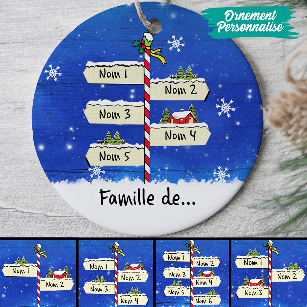 Personalisiertes Familie Weihnachtsschild Ornament Geschenke Mall