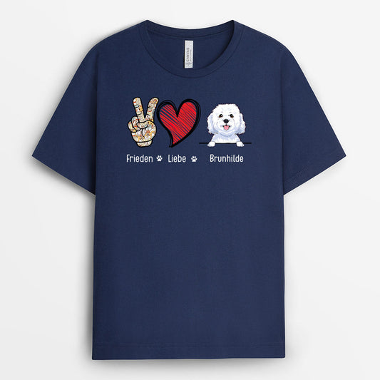 0084A010CGE2 individuelle T Shirt aufmerksamkeiten hunde hundeliebhaber frieden liebe_819f34dc b222 4768 a929 d7e9925e9004