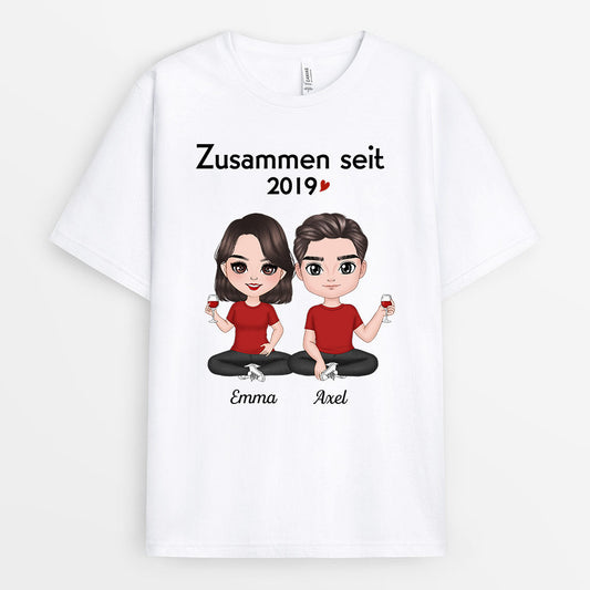 0176AGE2 Personalisierte Geschenke T Shirt Freund Freundin Paare Parchen_aa608cb1 70e5 4360 ae2f ad5d942205f7