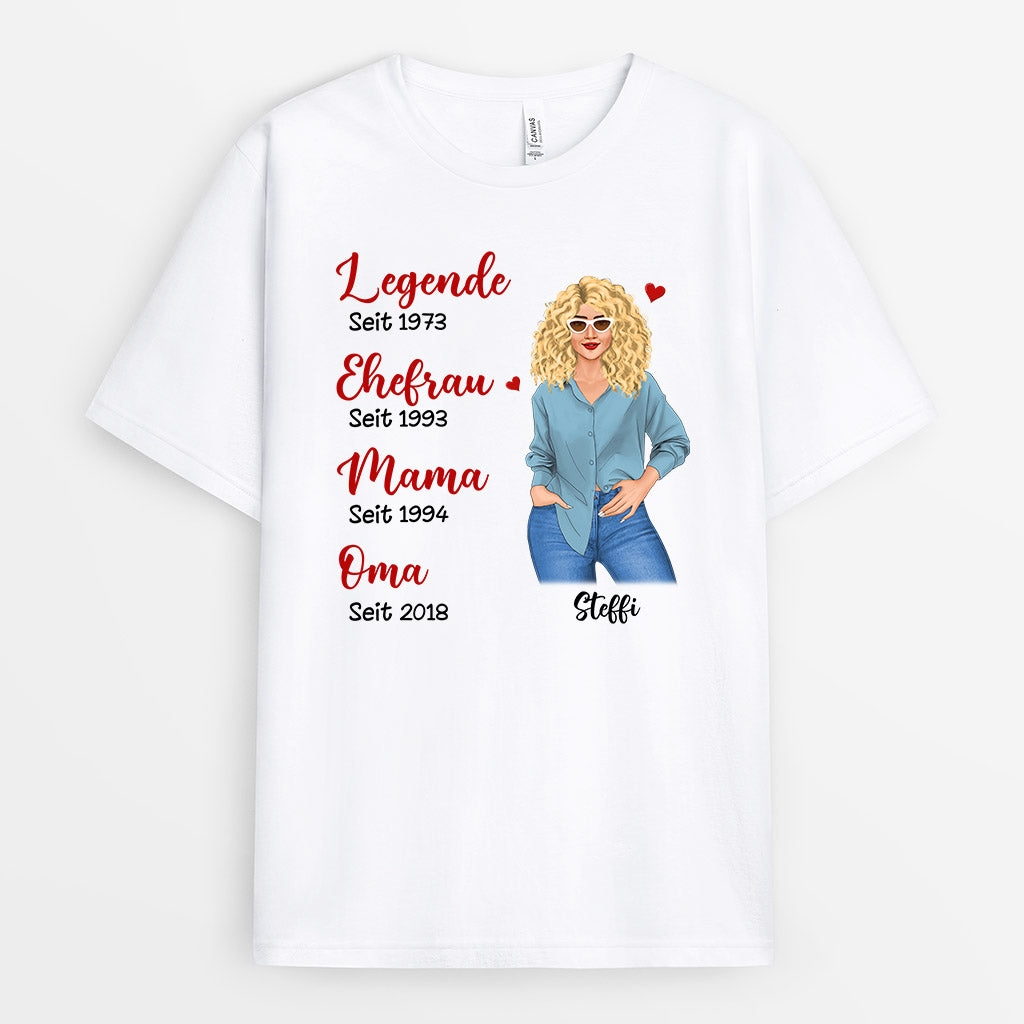 0198AGE1 personalisierte T Shirt geschenke legende oma mama_4c847798 b38a 4472 8432 47cf7e4b2fed