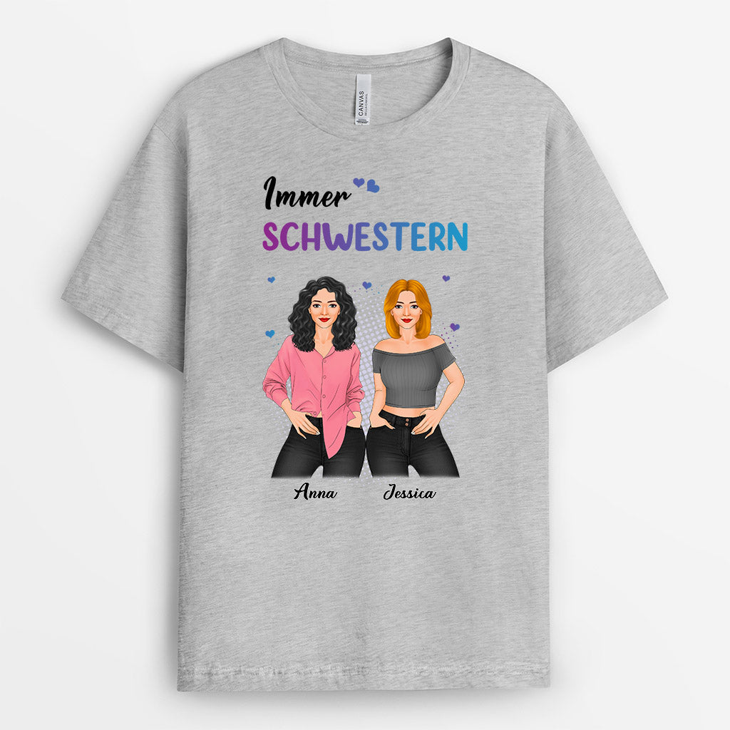 0379AGE2 Personalisierte Geschenke T shirt Schwester Beste Freundin_2751a282 5fbc 4ccb ba90 2bb6e18eab1c