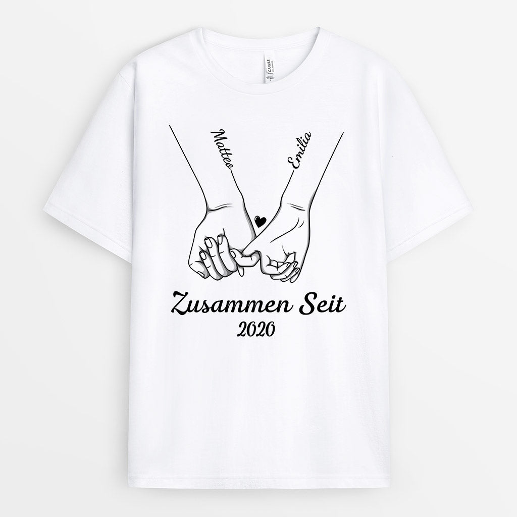 Zusammen Seit - Personalisiertes Geschenk | T-Shirt für Paare, Verliebte