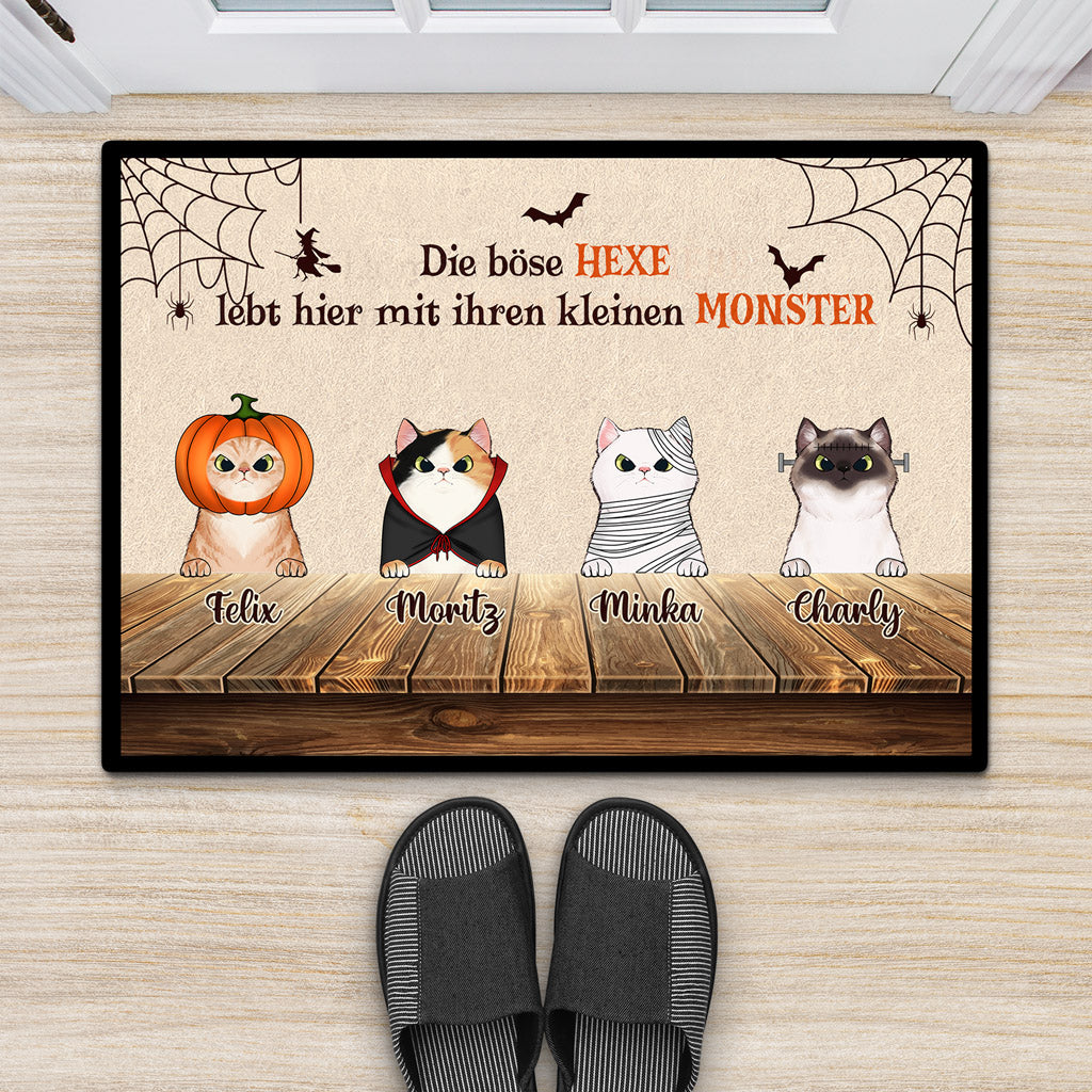 0447D540DGE2 Personalisiertes Geschenke Fussmatte Katzen Katzenliebhaber Halloween_eb7a6886 0ca1 473c a2d6 45386b3c2034