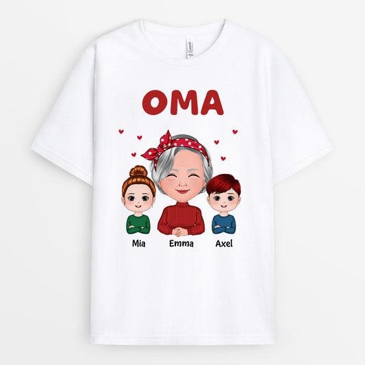 0551AGE2 Personalisierte Geschenke T Shirt Weihnachten Enkelkinder Oma Mama_445583f3 a502 4b2a 8c6d 6f6a5b87bc4a