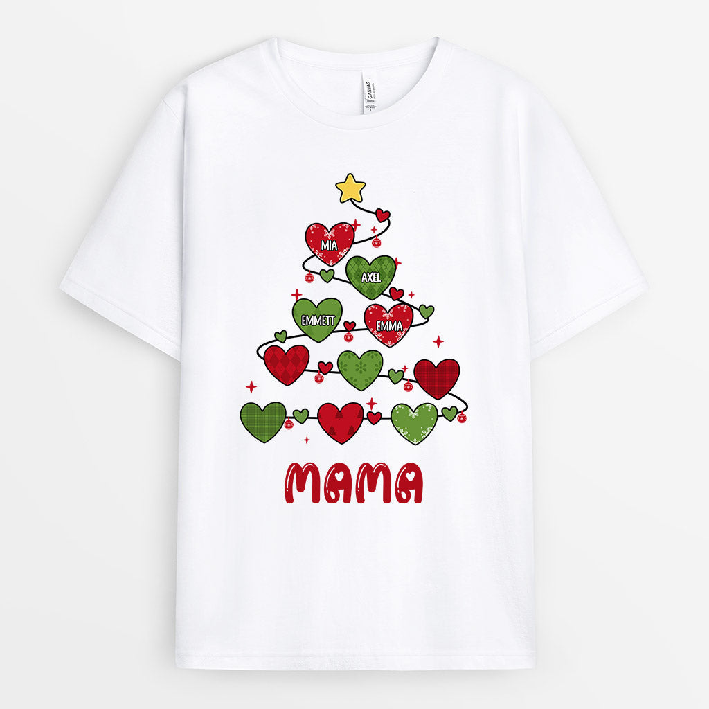 0588AGE2 Personalisierte Geschenke T Shirt Kinder Herzen Mama Oma Weihnachten_66081ed5 2edf 4cb5 a8f8 4a077f90f179