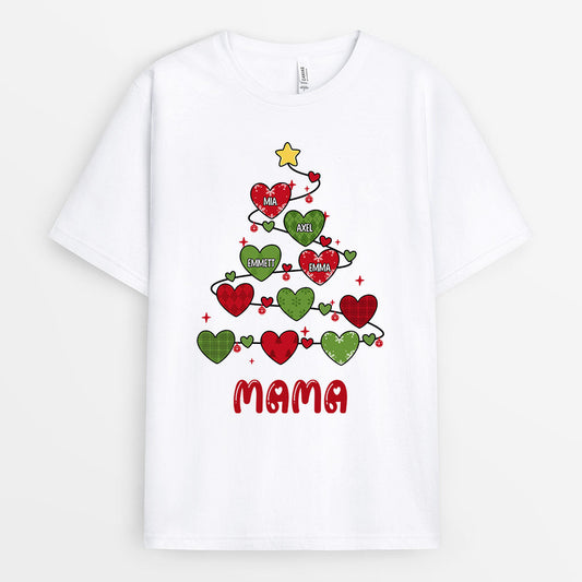 0588AGE2 Personalisierte Geschenke T Shirt Kinder Herzen Mama Oma Weihnachten_66081ed5 2edf 4cb5 a8f8 4a077f90f179