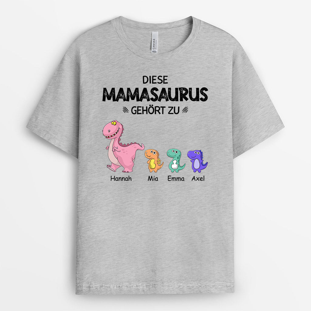 0636AGE2 Personalisierte Geschenke T Shirt Kinder Saurus Mama Oma Muttertag_cf2069f2 4a16 42a0 b6a1 14be3656d68c