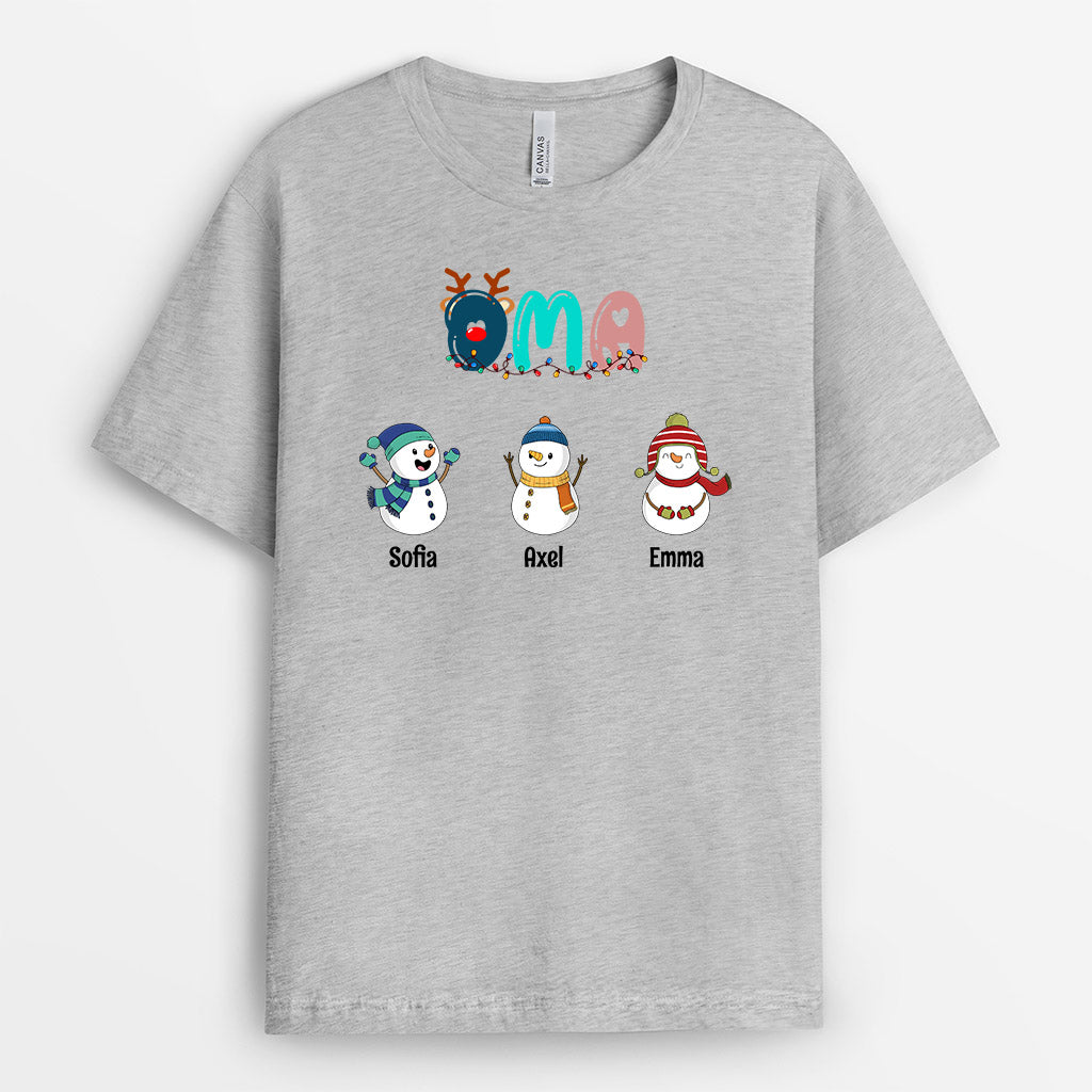 0641AGE2 Personalisierte Geschenke T Shirt Schneemanner Mama Oma Weihnachten_819e30a6 468e 47d9 b3c6 befce14a6ad4