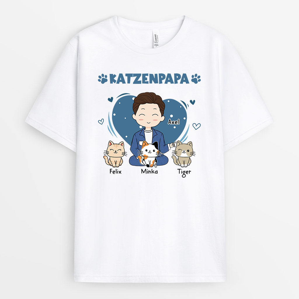 0669Age1 Personalisierte Geschenke T Shirt Katzen Katzenpapa Katzenbesitzer_a78ff67b d0f0 4db0 9a0b b9c846932fa0