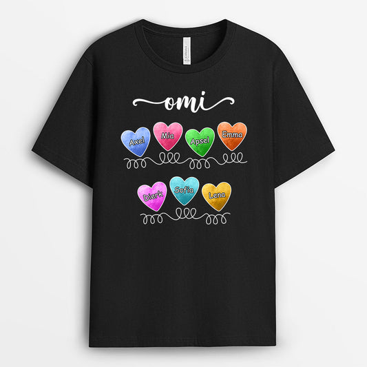 0738Age2 Personalisierte Geschenke T shirt Herzen Kinder Mama Oma_bbec2547 094d 40b6 9cdb 9beb42cef862