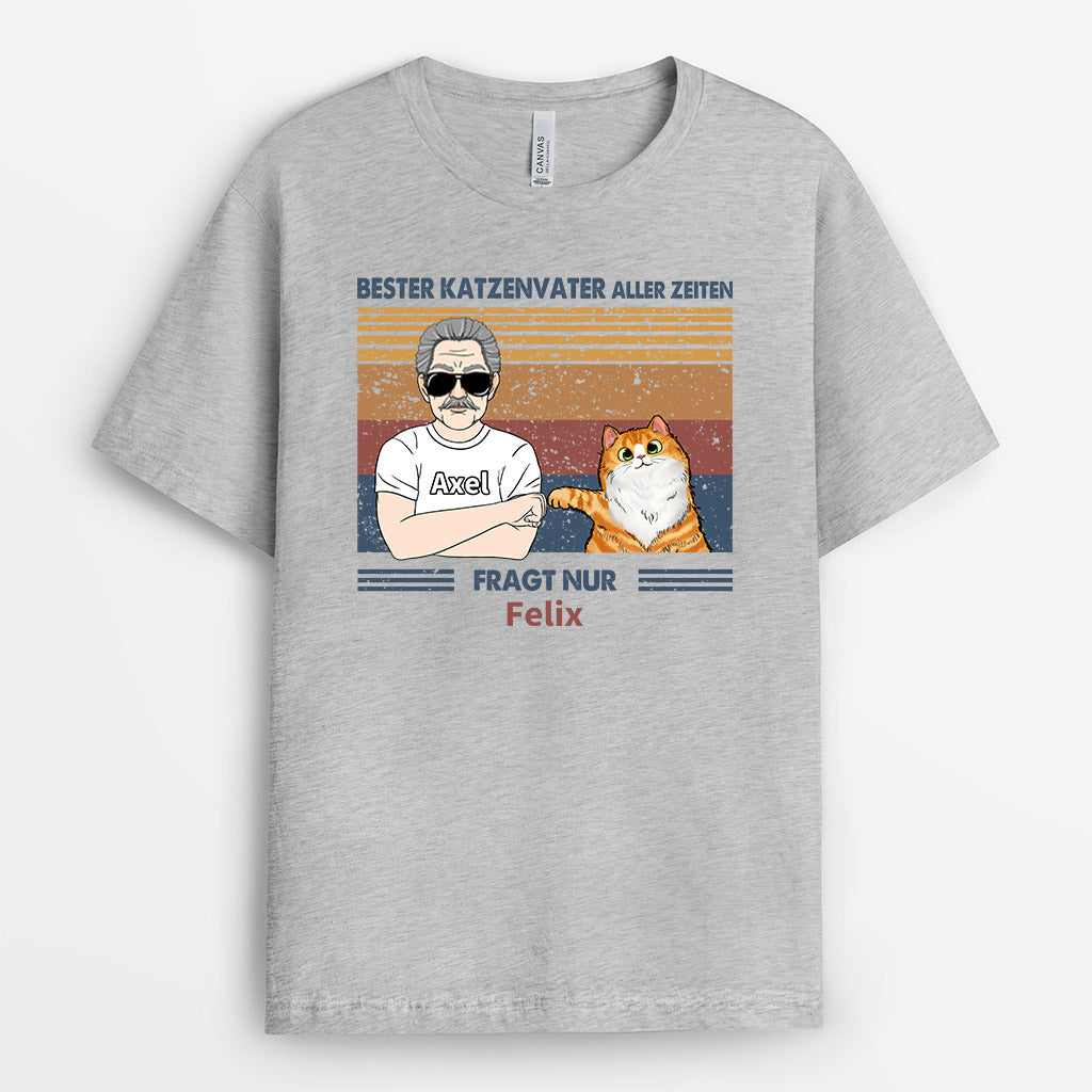 0753A590AGE2 Personalisierte Geschenke T Shirt Katze Katzenvater Katzenbesitzer_be48d5ed 03b0 4ff2 b184 1f074a74a726