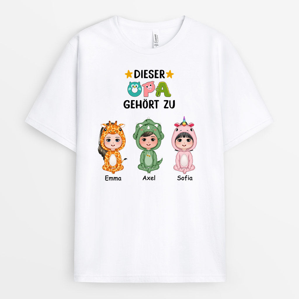 0792AGE1 Personalisierte Geschenke T Shirt Tierer Kinder Enkelkinder Opa Papa_fa4e675e e3ba 432f a1bf 396eaaf1a75e