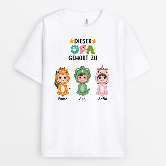 0792AGE1 Personalisierte Geschenke T Shirt Tierer Kinder Enkelkinder Opa Papa_fa4e675e e3ba 432f a1bf 396eaaf1a75e