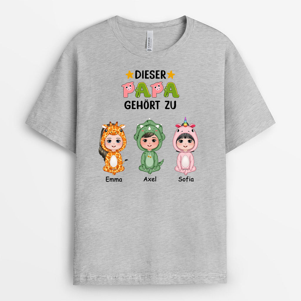 0792AGE2 Personalisierte Geschenke T Shirt Tierer Kinder Enkelkinder Opa Papa_460eb931 23cf 43d5 80fa 61f010d1f189