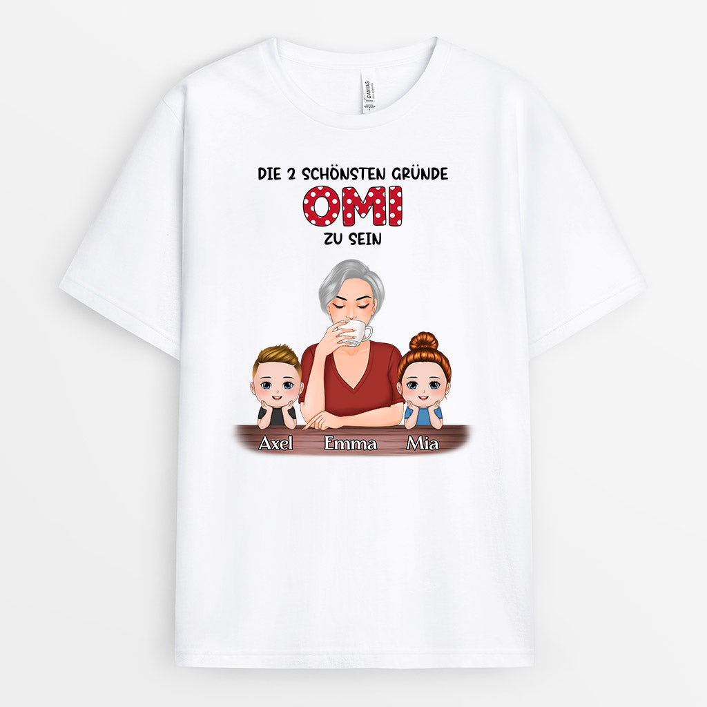 0799AGE1 Personalisierte Geschenke T Shirt Punktmuster Kinder Mama Oma_9fa0147c 72c5 4136 9aec 6626bed3d6a3