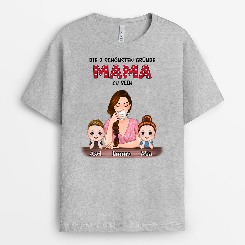 0799AGE2 Personalisierte Geschenke T Shirt Punktmuster Kinder Mama Oma_c4d52823 c9f8 4238 8874 cff00ce60fc4