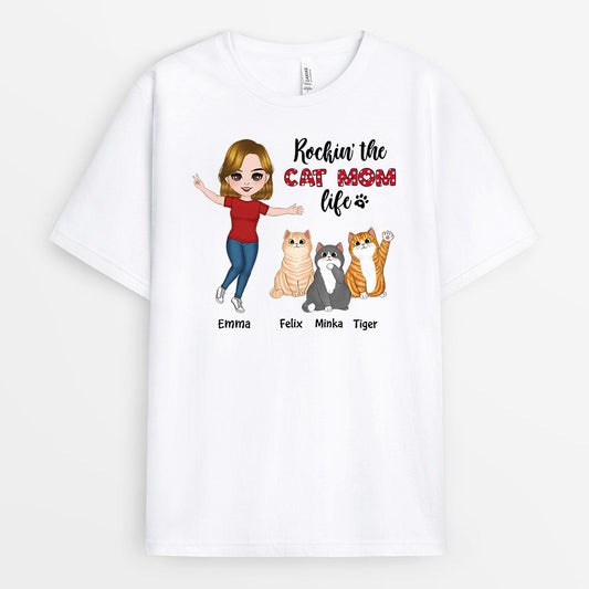 0820AGE1 Personalisierte Geschenke T Shirt Katzen Katzenbesitzer Katzenmama_389864fd 3254 45f6 90f6 f7613a777ec0