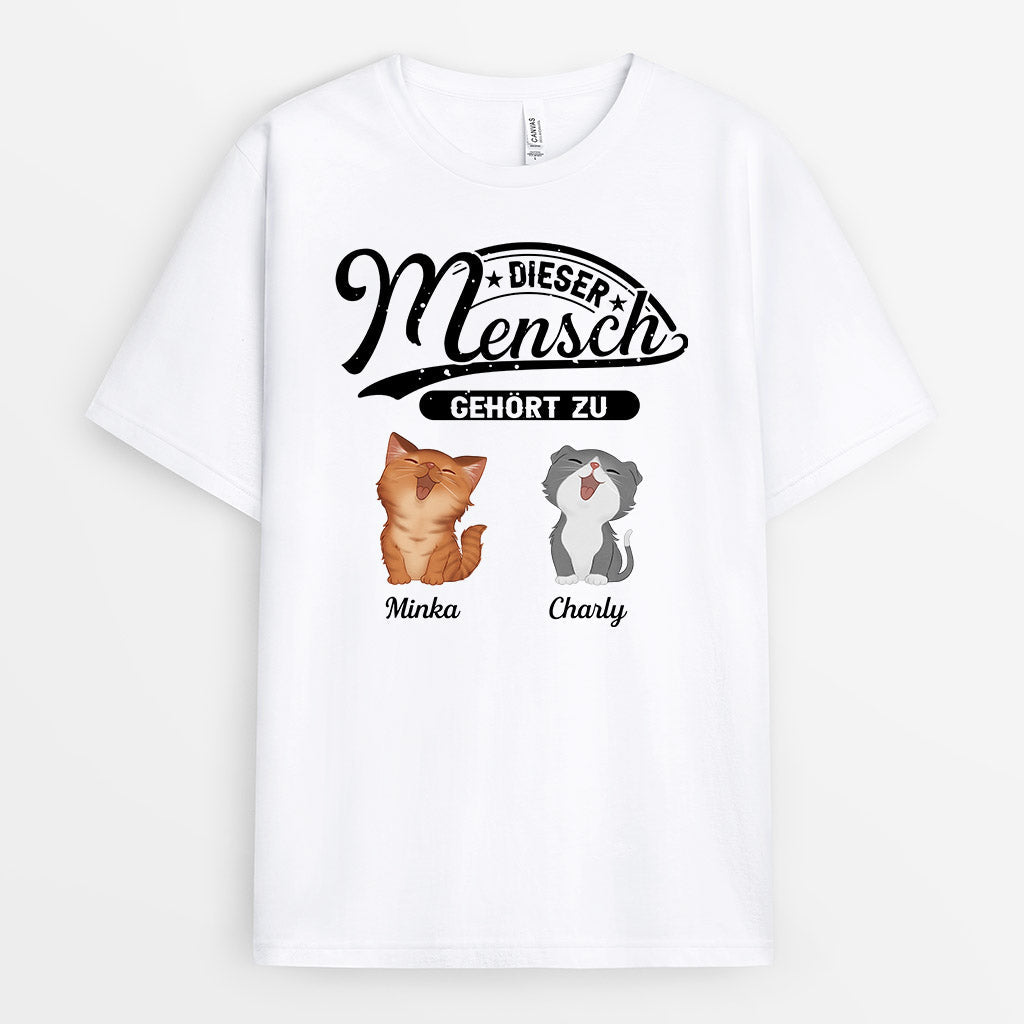 0843AGE1 Personalisierte Geschenke T Shirt Katze Katzenliebhaber Katzenbesitzer_8eb53d69 ef33 437a b340 65e5c57e07b1