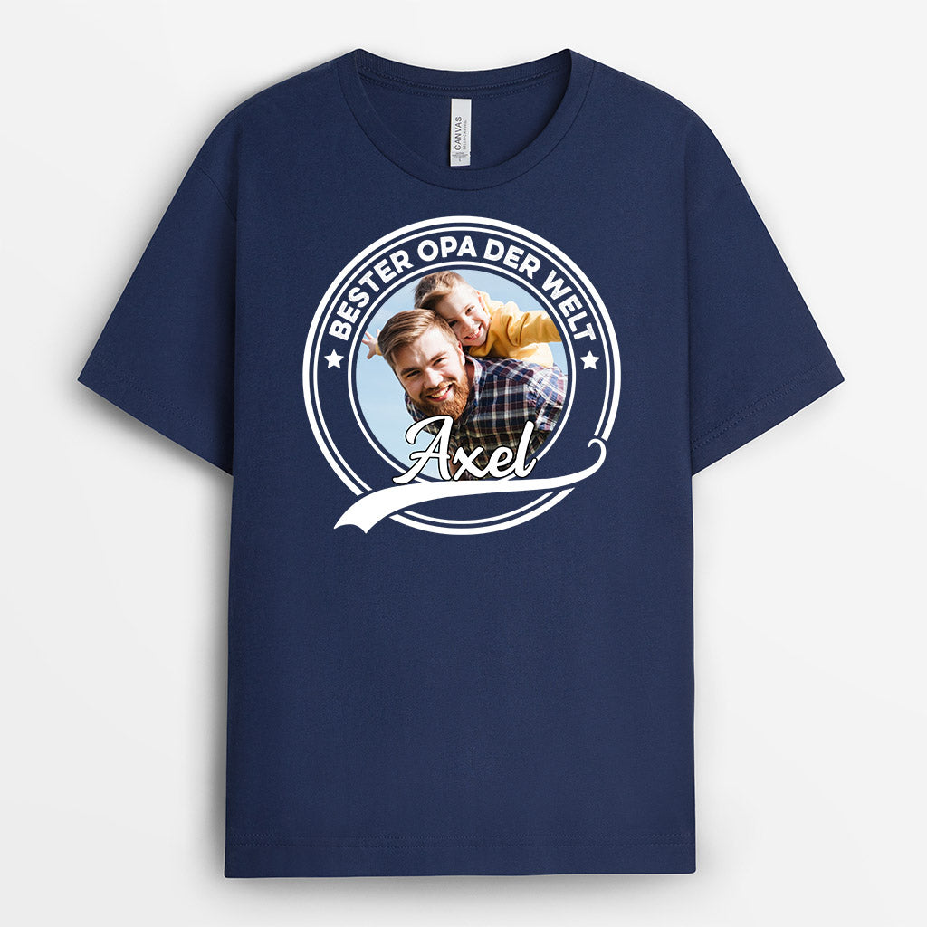 0853AGE2 Personalisierte Geschenke T Shirt Bild Kinder Enkelkinder Papa Opa_91300dae 8617 4be1 aaed 2aec77b593a6