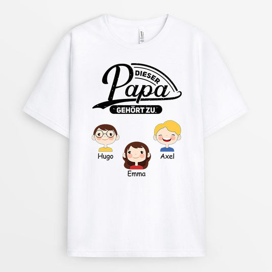 0856AGE1 Personalisierte Geschenke T Shirt Kinder Enkelkinder Papa Opa_c44645df c82d 44ef be1a 00a0dca7ce5e