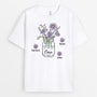 0863AGE1 Personalisierte Geschenke T Shirt Blumen Kinder Enkelkinder Mama Oma