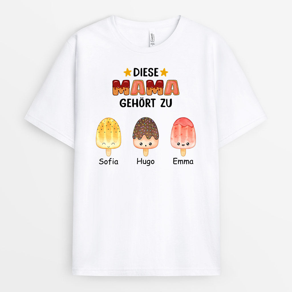 0876AGE1 Personalisierte Geschenke T Shirt Kinder Enkelkinder Mama Oma