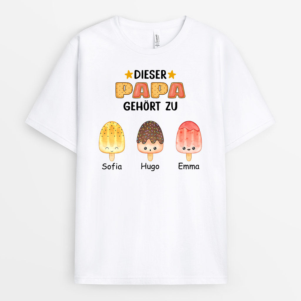 0876AGE1 Personalisierte Geschenke T Shirt Kinder Enkelkinder Papa Opa