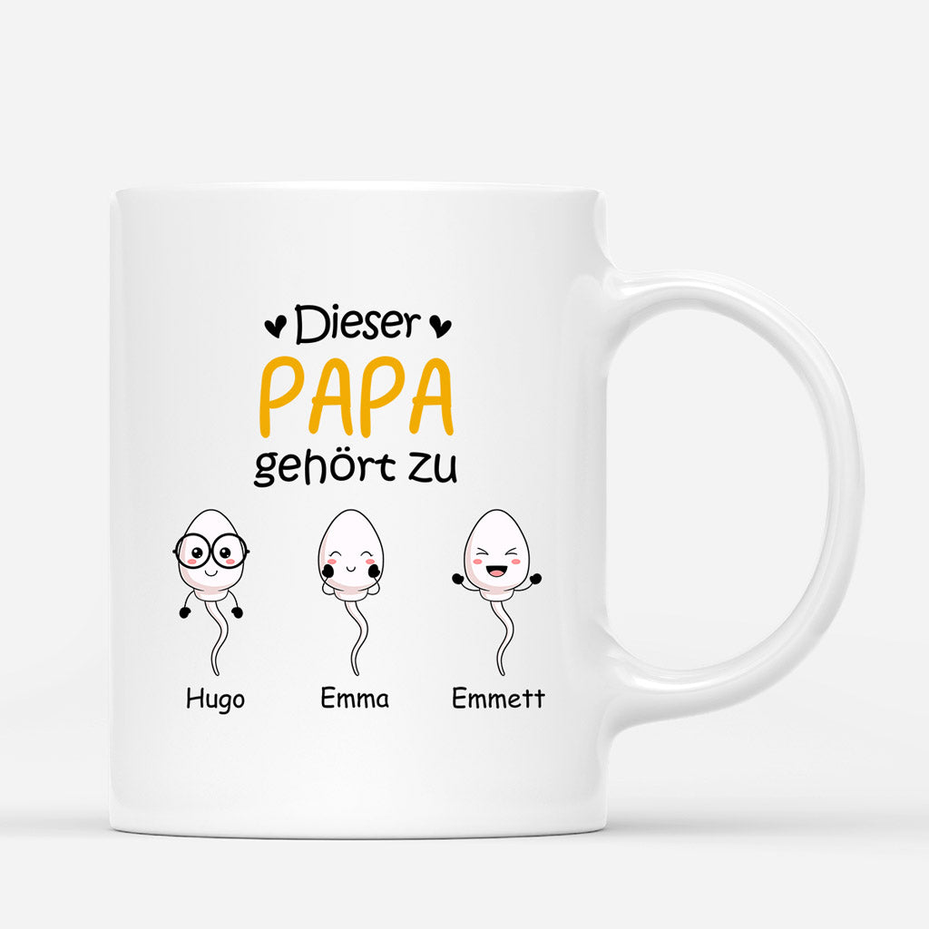 0885MGE1 Personalisierte Geschenke Tasse Kinder Enkelkinder Papa Opa