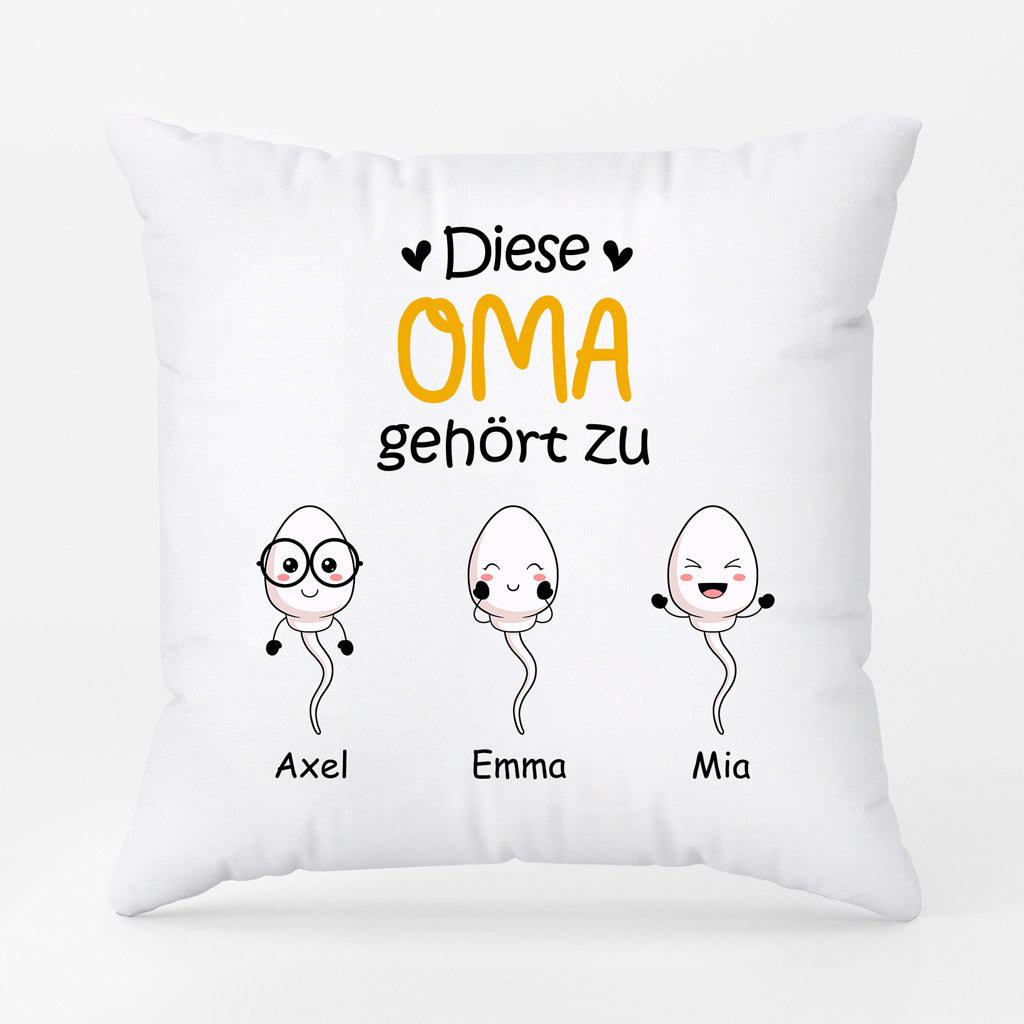 0885PGE2 Personalisierte Geschenke Kissen Kinder Enkelkinder Mama Oma