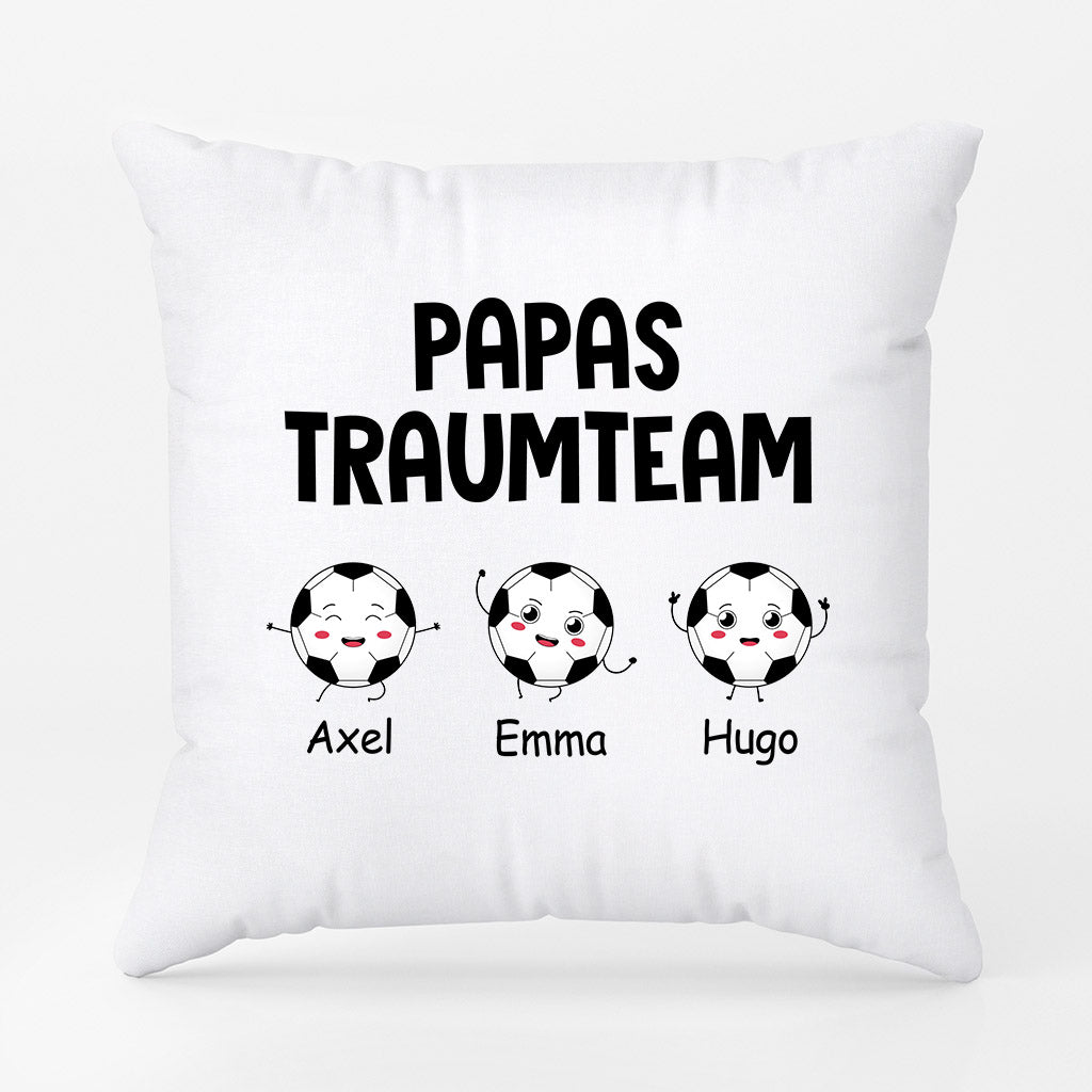 0893PGE1 Personalisierte Geschenke Kissen Traum Team Kinder Enkelkinder Papa Mama