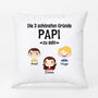 0897PGE1 Personalisierte Geschenke Kissen Grund Kinder Enkelkind Papa Opa