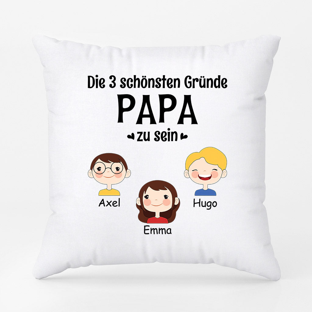 0897PGE2 Personalisierte Geschenke Kissen Grund Kinder Enkelkind Papa Opa