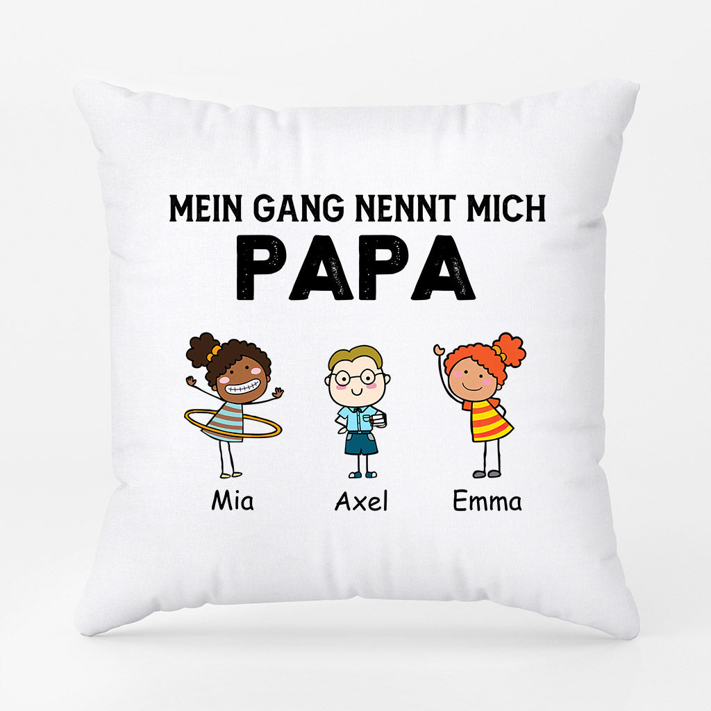 0906PGE1 Personalisierte Geschenke Kissen Gang Papa Opa